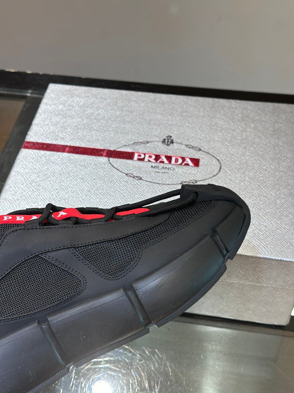 PRA AMERICA'S CUP SOFT RUBBER AND BIKE FABRIC SNEAKERS BLACK