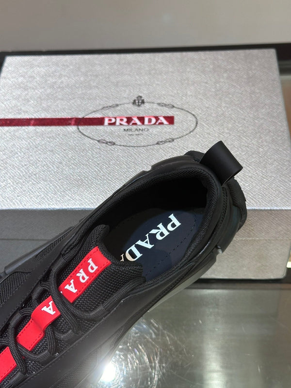 PRA AMERICA'S CUP SOFT RUBBER AND BIKE FABRIC SNEAKERS BLACK