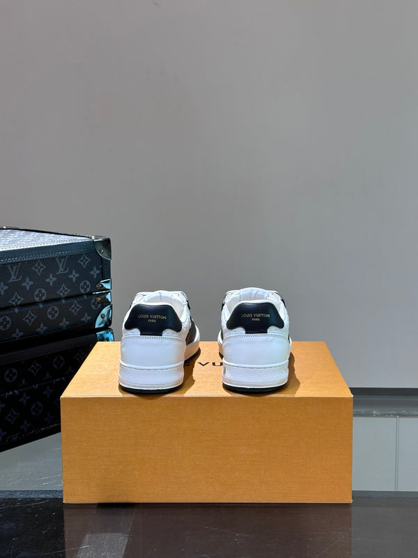 LV SNEAKER WHITE MIX BLACK EMBOSSED CALFSKIN