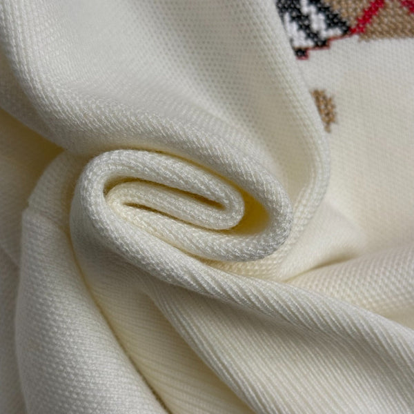 Burberry 25 Zipper-Up Hooded Knit Cardigan Off-white Wool