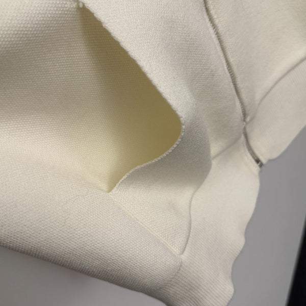 Burberry 25 Zipper-Up Hooded Knit Cardigan Off-white Wool
