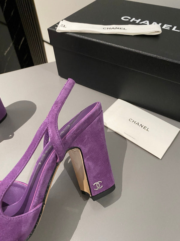 CC Slingback 95mm Purple Suede