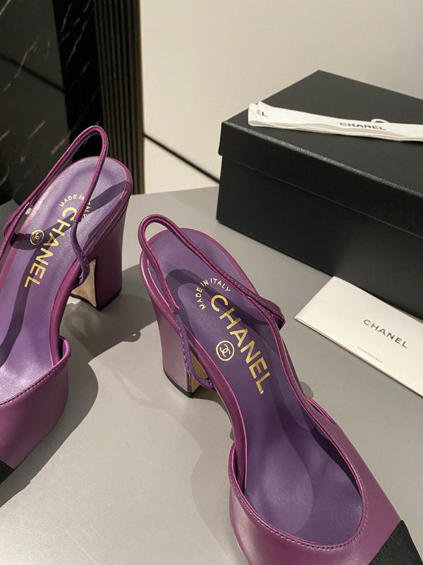 CC Slingback 95mm Purple Lambskin
