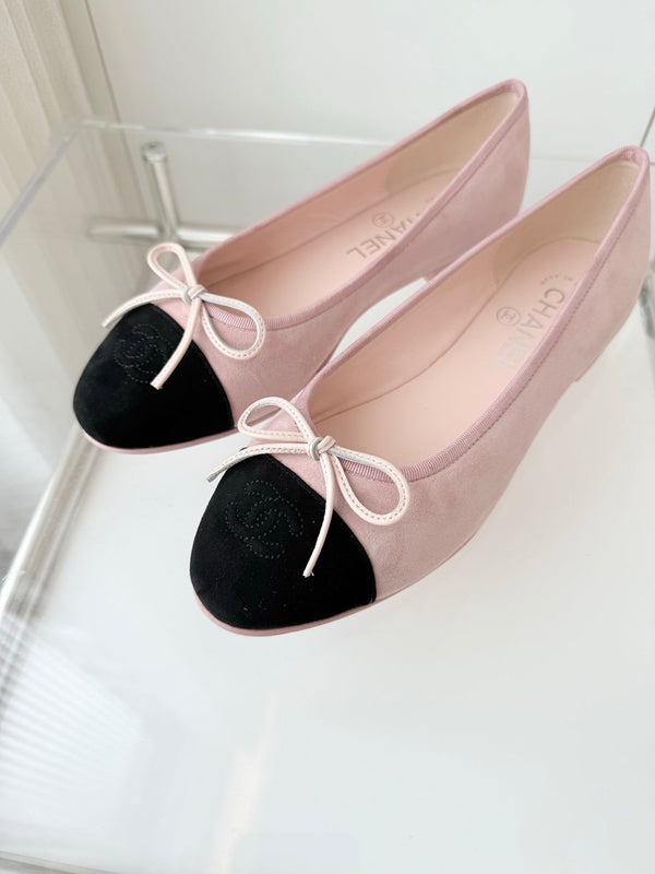 CC Ballet Flat Pink Pastel Suede 238763