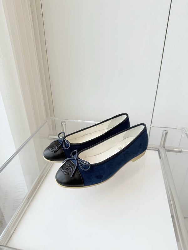 CC Ballet Flat Navy Blue Suede 238766