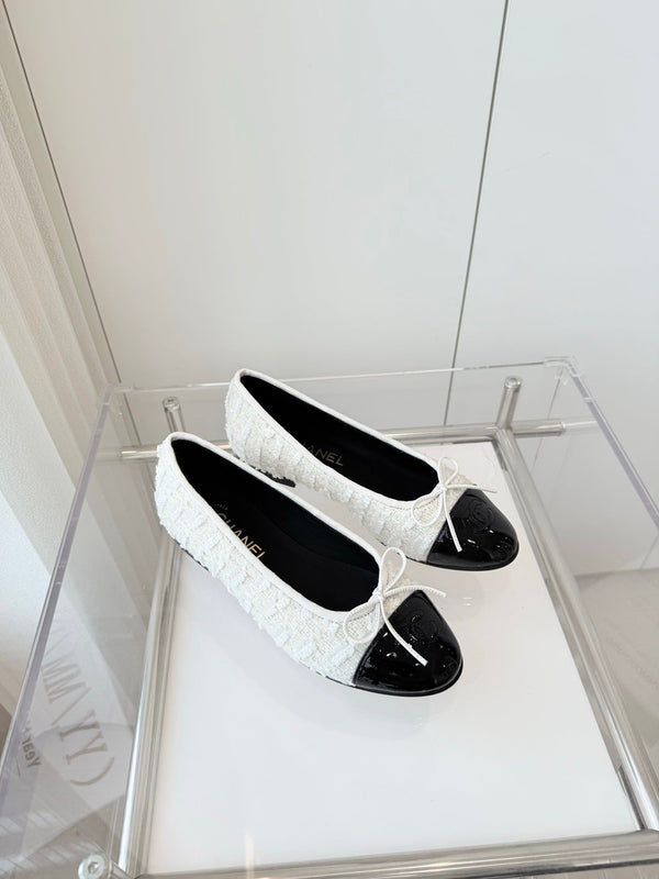 CC Ballet Flat White Fabric 238773