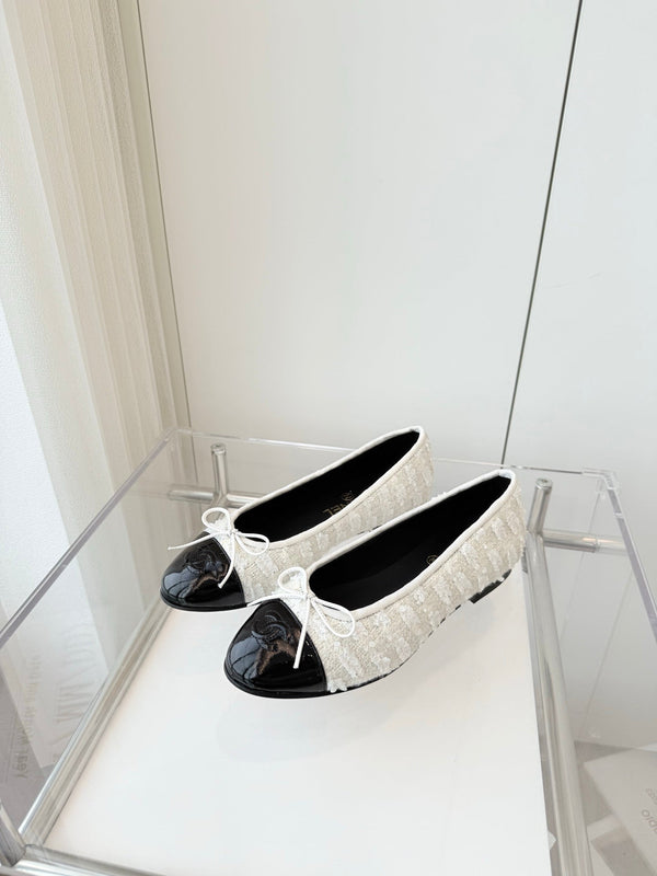 CC Ballet Flat White Fabric 238773