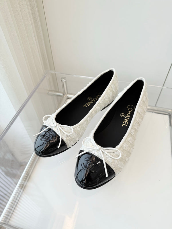 CC Ballet Flat White Fabric 238773