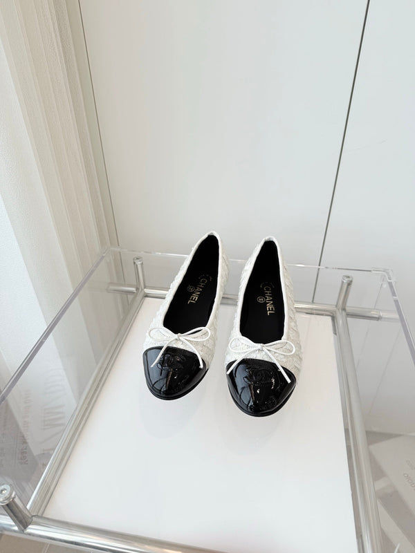 CC Ballet Flat White Fabric 238773