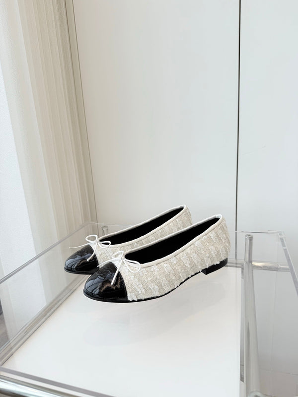 CC Ballet Flat White Fabric 238773