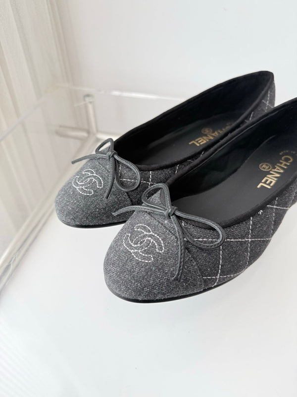 Chanel Ballerines Denim Gris 2026 697395