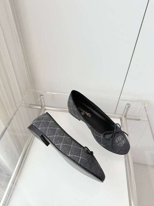 Chanel Ballerines Denim Gris 2026 697395