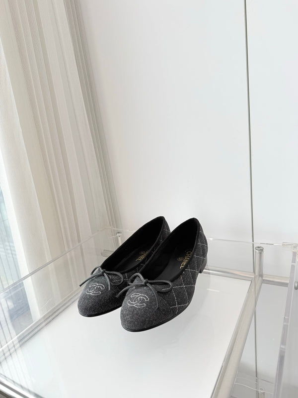 Chanel Ballerines Denim Gris 2026 697395