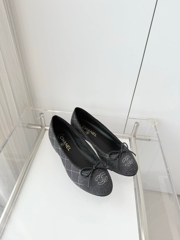 Chanel Ballerines Denim Gris 2026 697395