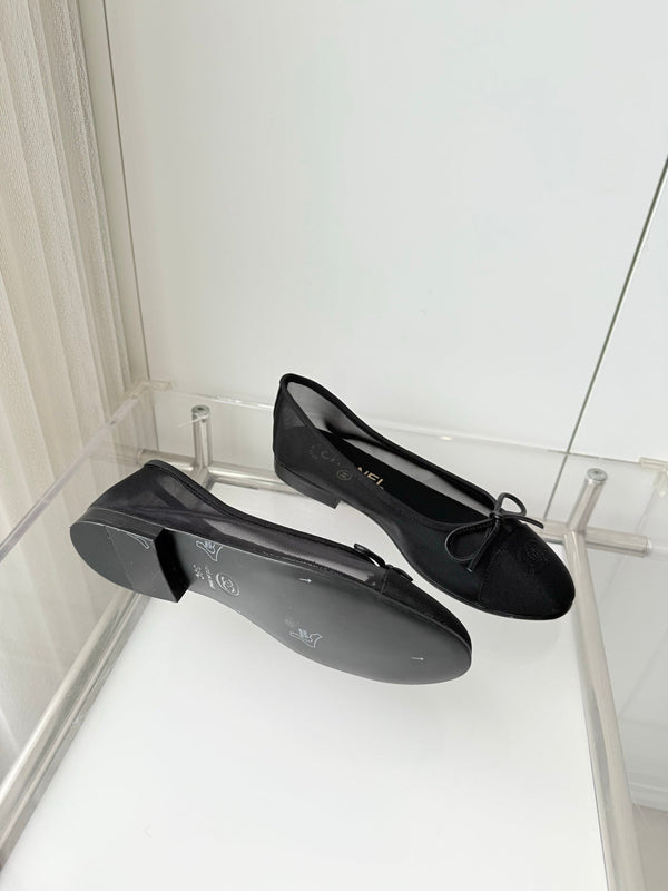 Chanel 2026 Ballerine Maille Toile Noire 697398