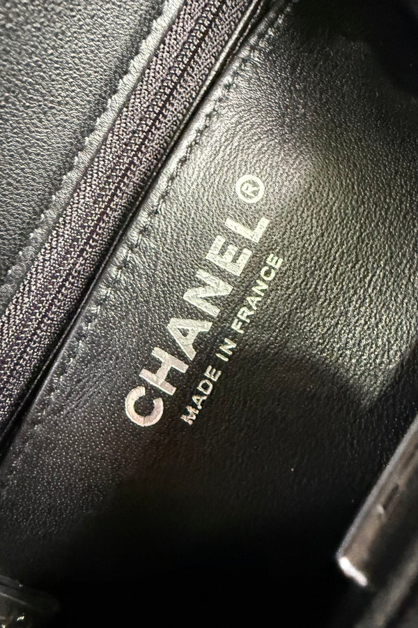 CC Flap Bag 17cm Black Sheepskin SHW 284824