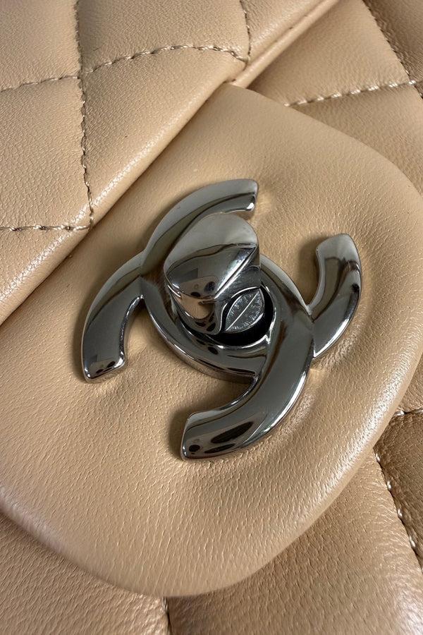 CC Flap Bag 17cm Beige Sheepskin SHW 284830