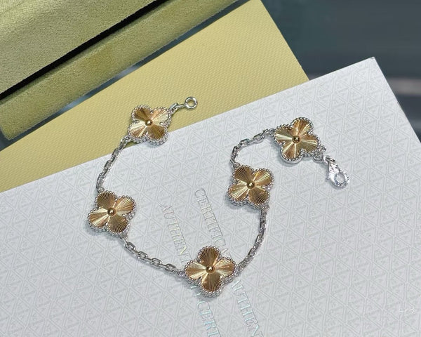 CLOVER BRACELET 5 MOTIFS GOLD