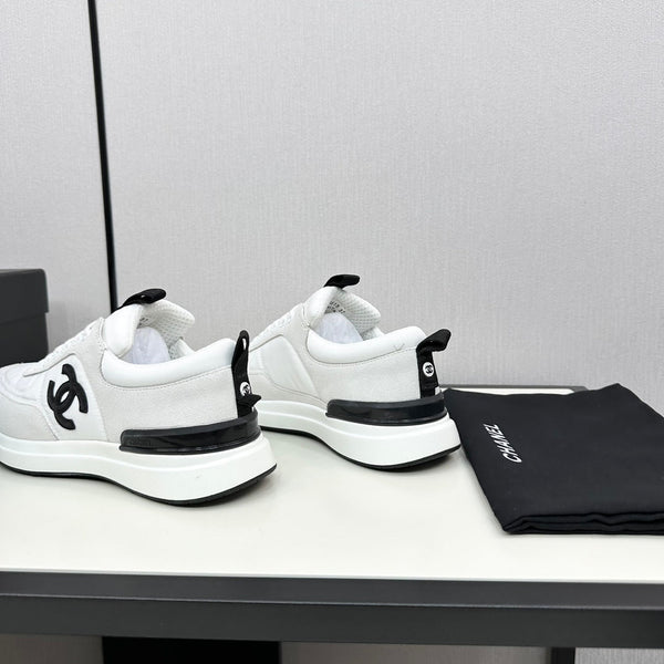 CC Sneaker Black White Cowhide Suede 789077