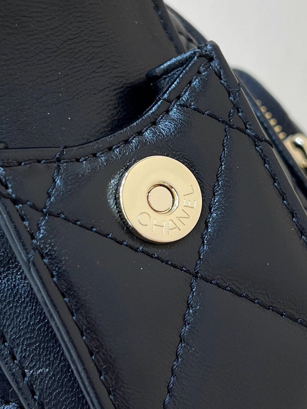 Chanel 24K Special Edition Camera Bag Black Sheepskin