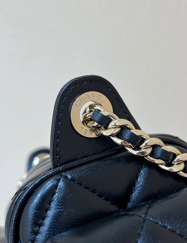 Chanel 24K Special Edition Camera Bag Black Sheepskin