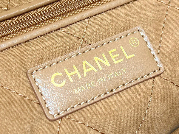 CC 24K Hobo 22 Bag Brown Grained Calfskin