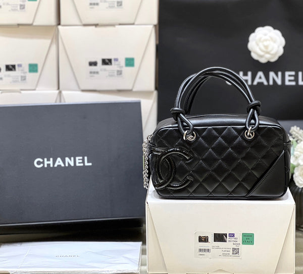 CC Cambon Mini 21cm Black Lamskin