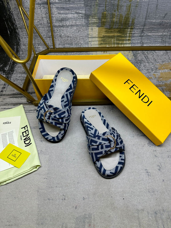 FF Feel 10 Blue Grey FF jacquard Slide