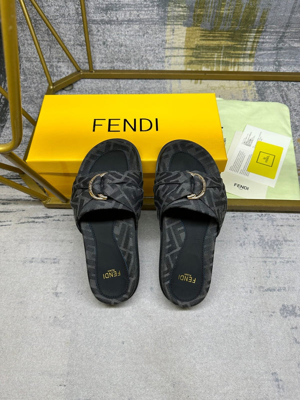 FF Feel 10 Black FF jacquard Slide