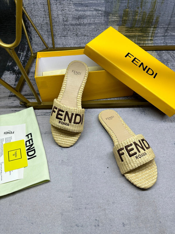 FF Signature 10 Beige Cotton Fibre Slide