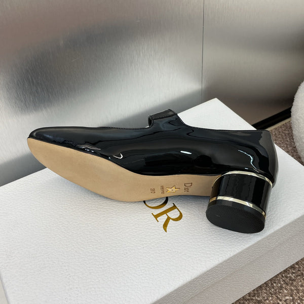 CD Miss Dior Pump 35mm Glossy Black Lambskin