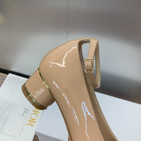 CD Miss Dior Pump 35mm Glossy Beige Cowhide