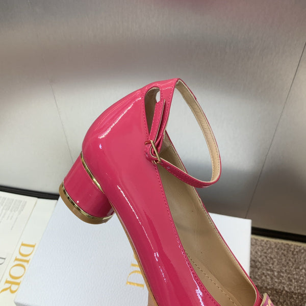 CD Miss Dior Pump 35mm Glossy Pink Cowhide