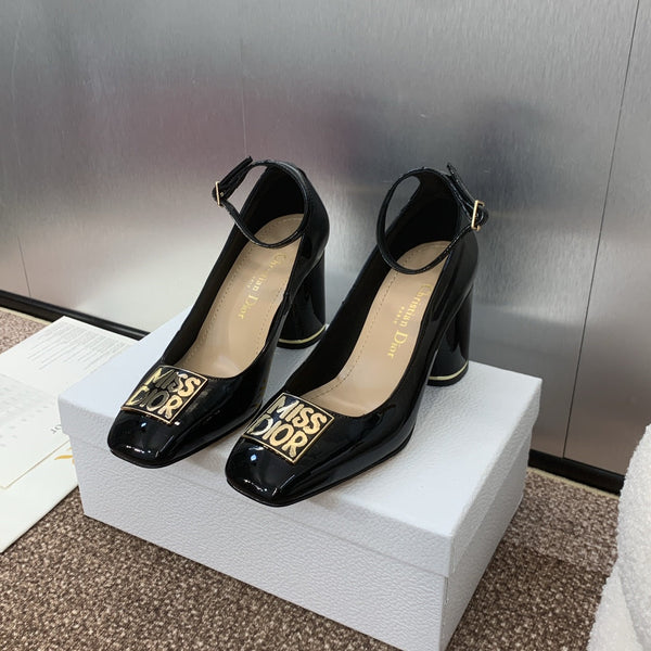 CD Miss Dior Pump 85mm Glossy Black Cowhide