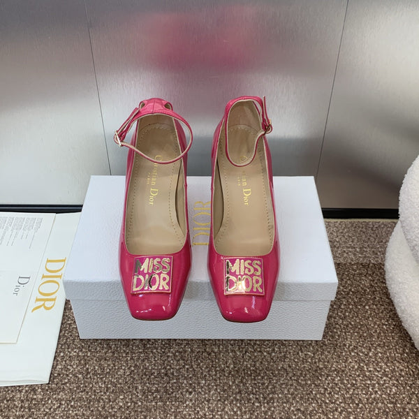 CD Miss Dior Pump 85mm Glossy Pink Cowhide