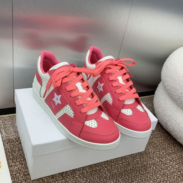 CD Star Sneaker Coral Pink Calfskin