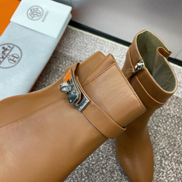 HM Saint Germain Ankle Boot 65mm In Gingerbread Calfskin 975167