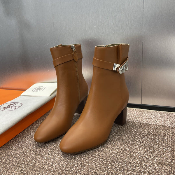 HM Saint Germain Ankle Boot 65mm In Gingerbread Calfskin 975167