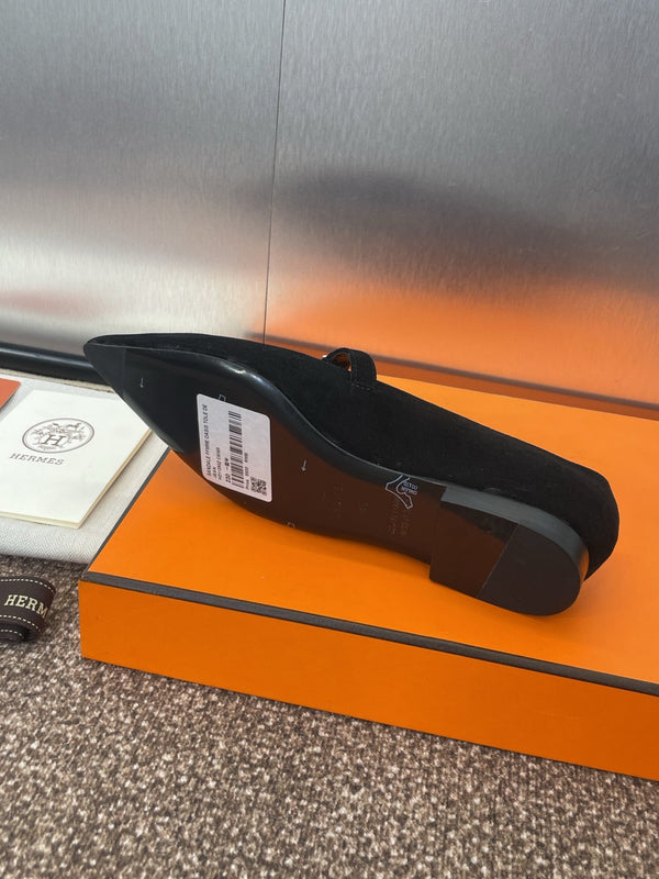 HM 25C Kelly Ballet Flat Noir Suede 208270