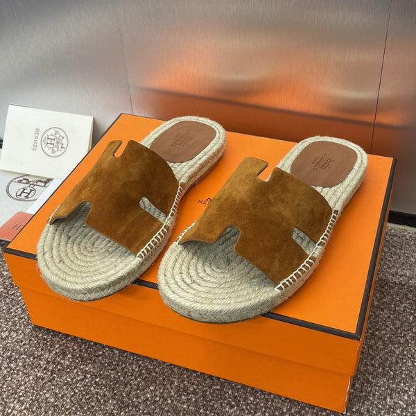 Espadrillas HM 25 Antigua in pelle scamosciata marrone