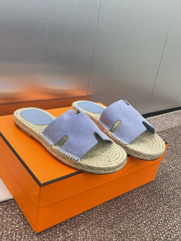 Espadrillas HM 25 Antigua in pelle scamosciata blu nuvola