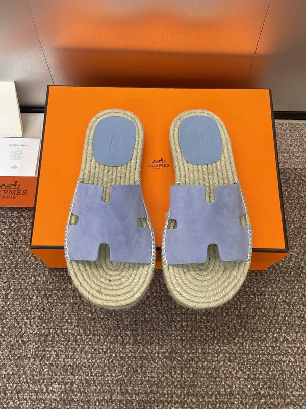 Espadrillas HM 25 Antigua in pelle scamosciata blu nuvola