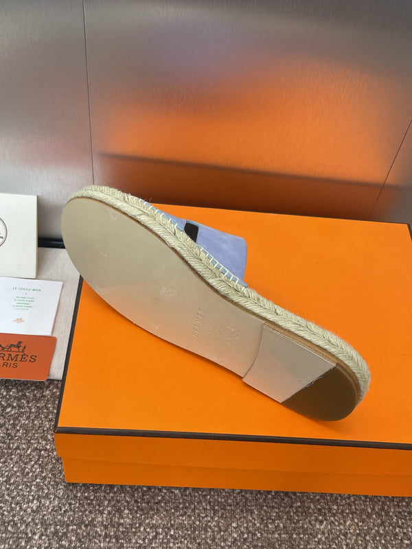 Espadrillas HM 25 Antigua in pelle scamosciata blu nuvola