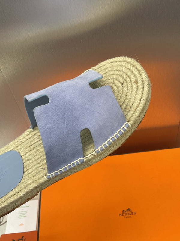 Espadrillas HM 25 Antigua in pelle scamosciata blu nuvola