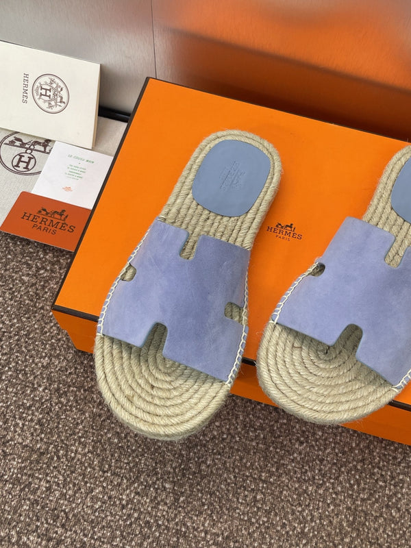 Espadrillas HM 25 Antigua in pelle scamosciata blu nuvola