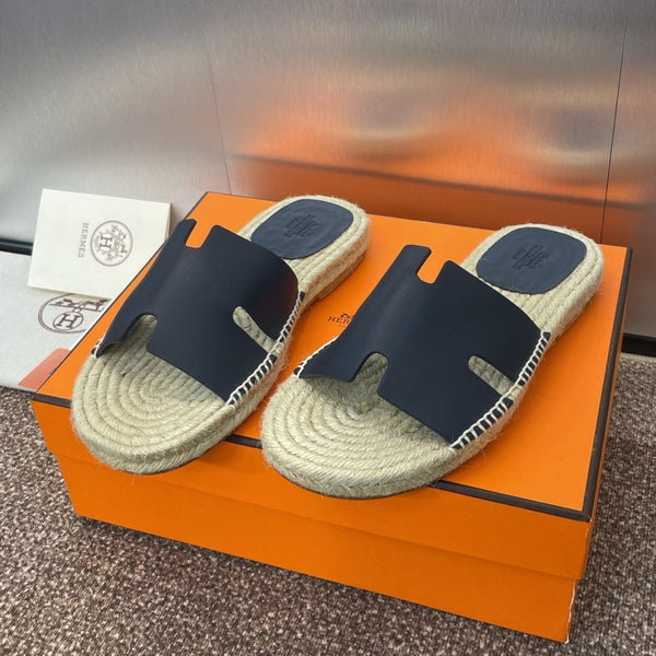 Espadrillas HM 25 Antigua in pelle di vitello blu scuro