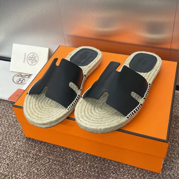 Espadrillas HM 25 Antigua in pelle di vitello nera
