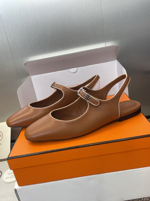 HM 25 Kleo Slingback Brown Calfskin 372950