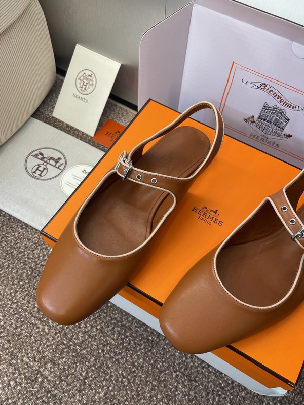 HM 25 Kleo Slingback Brown Calfskin 372950