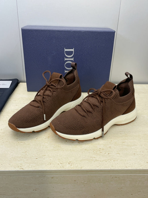 CD B80 Baskets basses marron Cannage Cachemire Laine 551440